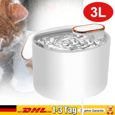 Katzenbrunnen für Katzen mit Sensor,3L katzenbrunnen mitLicht,30dB Ultra Leiser