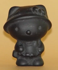 2.5" Black Obsidian HK My Melody Hello Kitty Crystal Carving 108g Reiki Healing