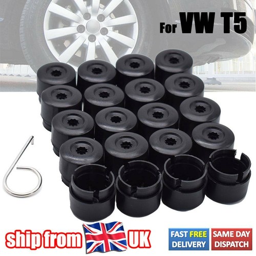 19mm Wheel Nut Bolt Covers Caps For VW Transporter T5 T6 0320 Black + Tool UK eBay