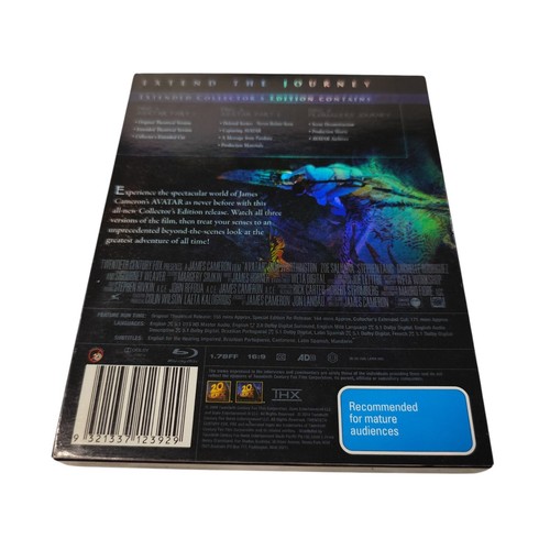 Avatar 1 Extended Collectors Edt (Blu-Ray) Sci-Fi Adventure Fantasy Region B VGC - Picture 7 of 19