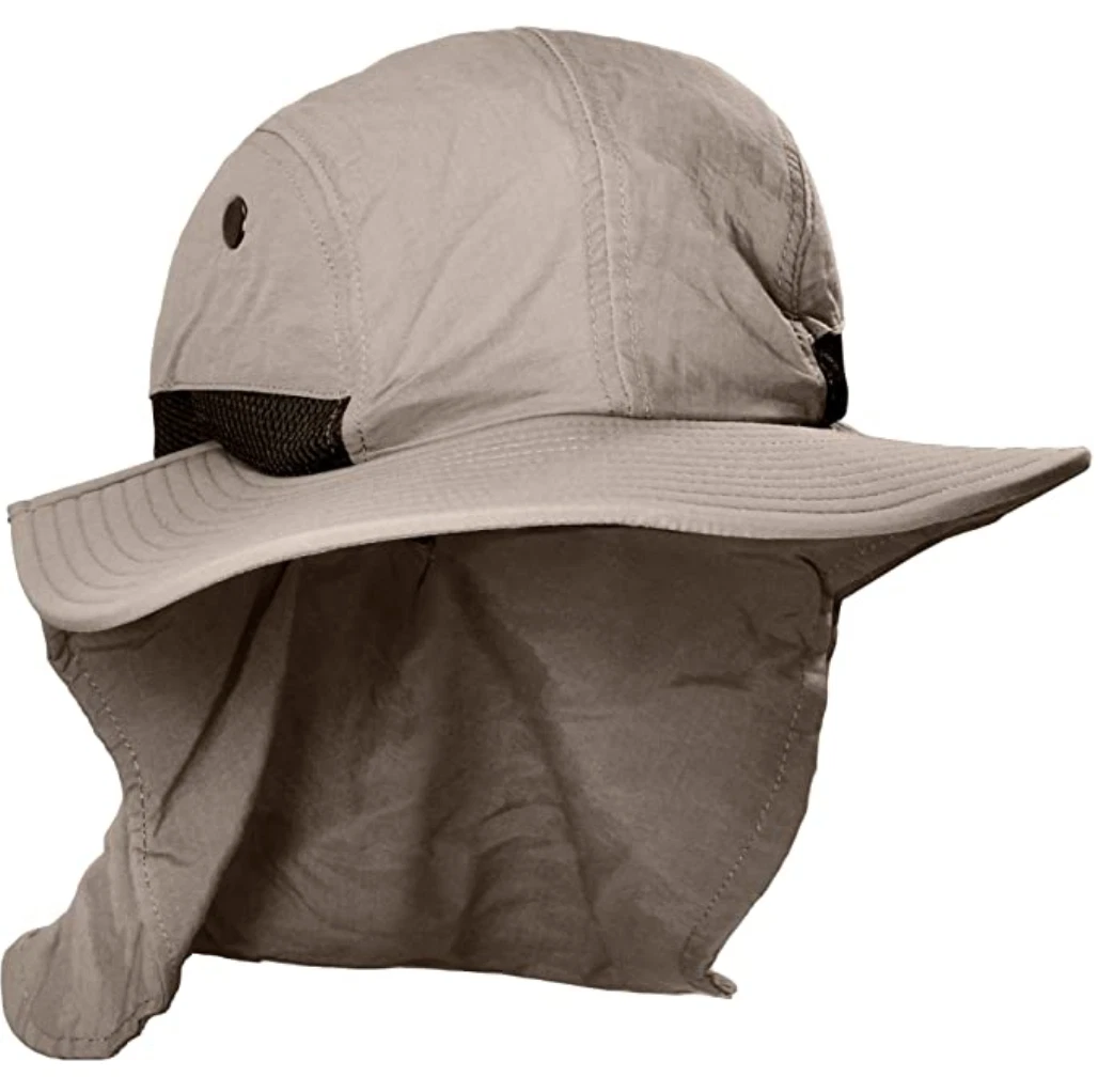 Khaki Fisherman Safari Sun Visor Neck Flap Packable Hiking Summer Unisex Hat
Opens in a new window o