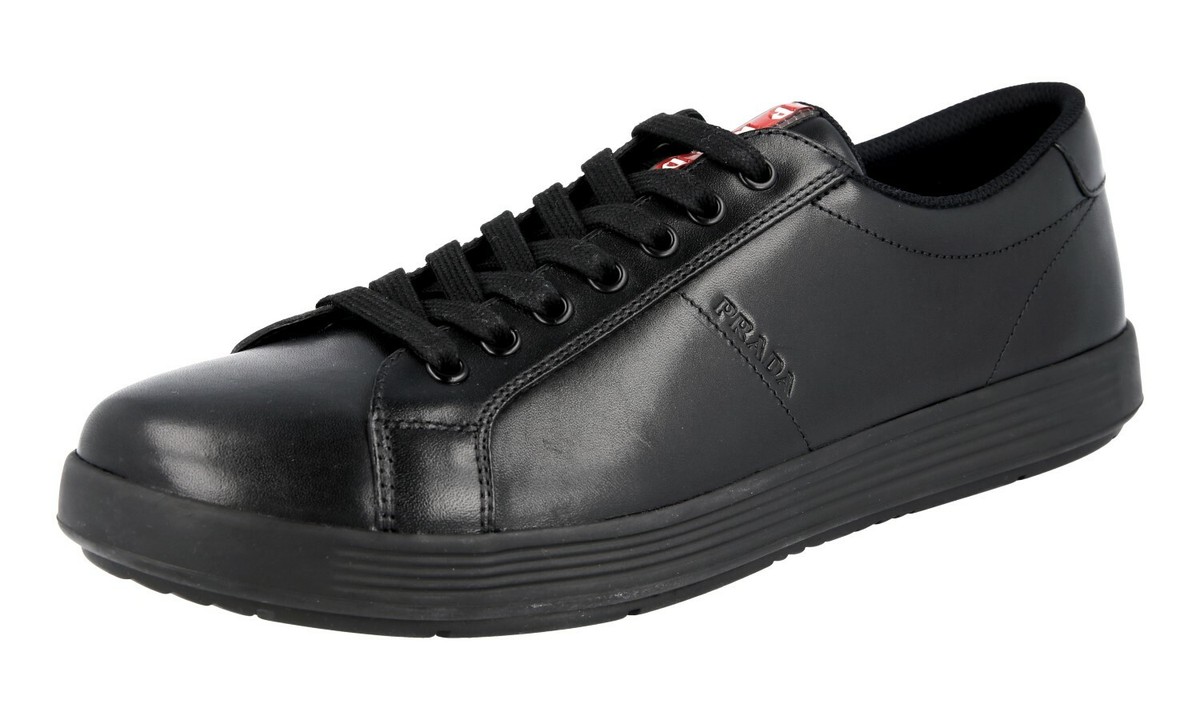 関税込■PRADA■Vitello Plume スニーカー Size 9 - PRADA VITELLO PLUME Black - 4E3256 for sale online