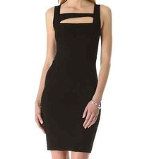 Helmut Lang Gala Knit Aline Body Con Little Black Dress Size Small