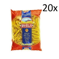 20X Pasta Divella 100% Italienisch N° 23 Penne Mezzani Rigate 500G