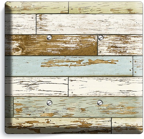 RUSTIC PEELING PAINT AGED RECLAIMED BEACH WOOD LIGHT SWITCH PLATES OUTLET DECOR - Picture 10 of 34