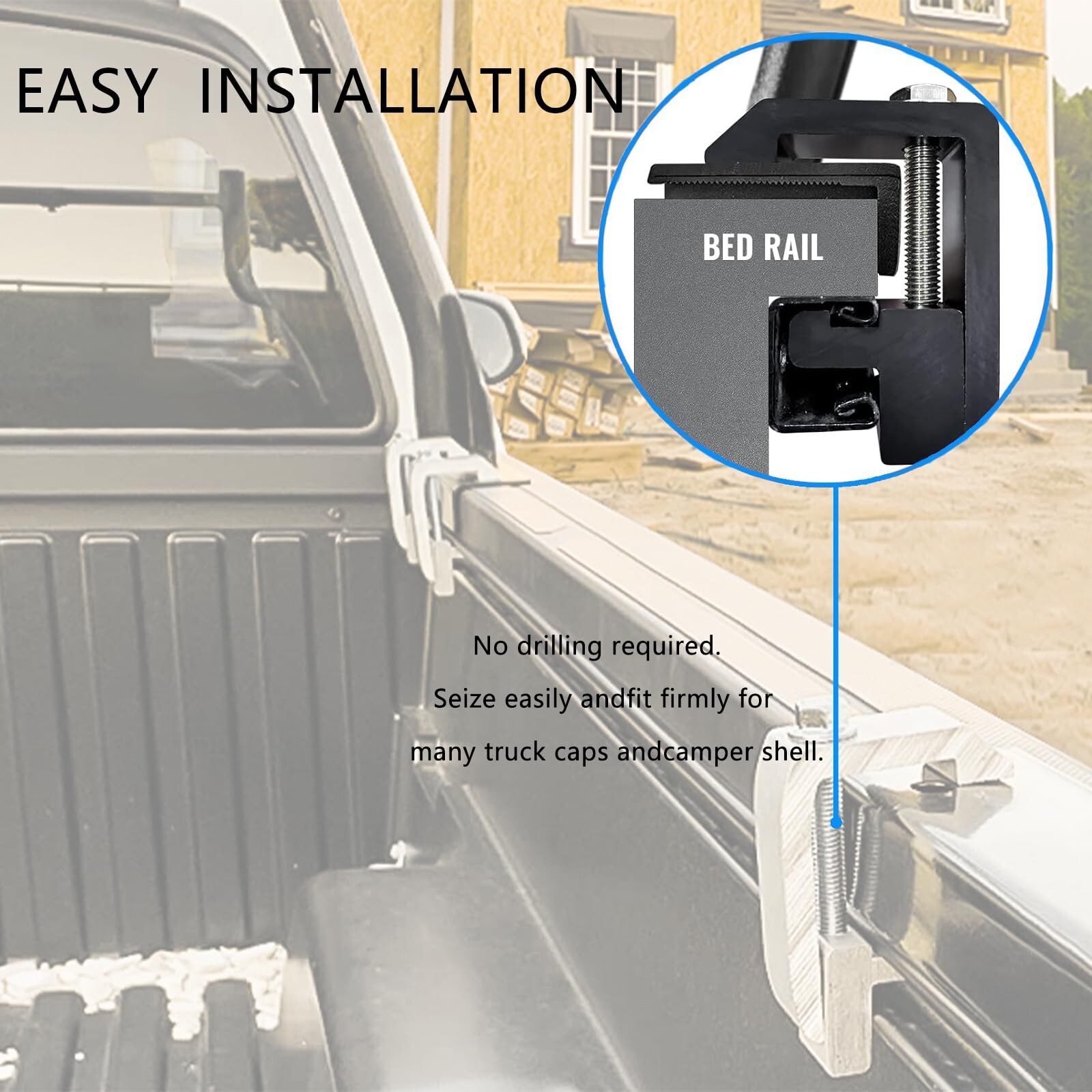 P-AC-04N Utility Track System Mounting Clamp for Toyota Tacoma/Tundra Truck C...