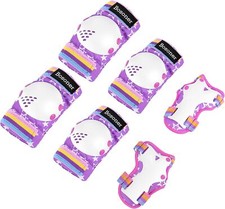 BOSONER Knee Elbow Pads for Kids: and M 8-15 years , Purple Star