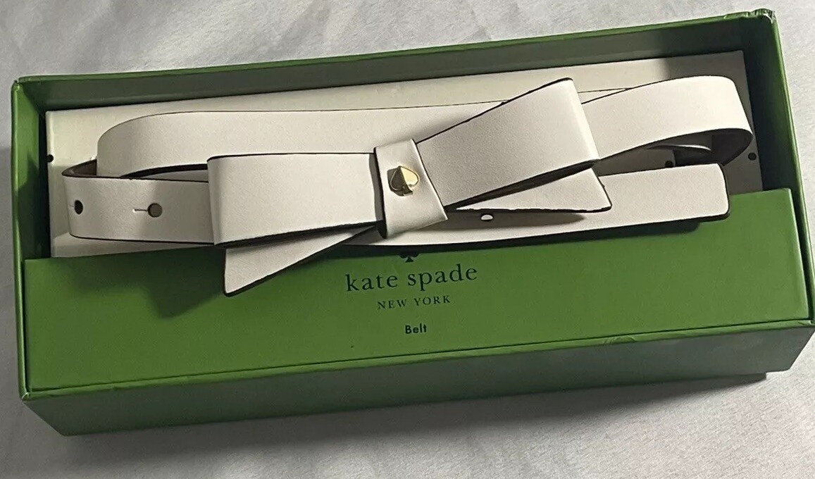 Kate Spade Cream Bow with Gold Spade Synthetic Materials  display picture 2