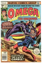 OMEGA THE UNKNOWN #10 8.0 // DEATH OF OMEGA MARVEL COMICS 1977