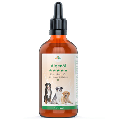 Algenöl Hunde 100 ml - Vegane nachhaltige Alternative aus Mikropflanzen Omega 3