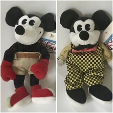 Vintage Disney Mickey Classic Comic 2 Bean Bag Plush set new with tags.