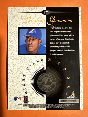 1998 Baseball Card Vladimir Guerrero Montreal Expos #27 | eBay
