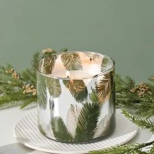 Large 3 Wicks Winter Spruce Scented Candle for Decor 14 oz Christmas Candle G...