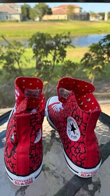 kitty様⑨⓪ Converse Hello Kitty x Chuck Taylor All Star High Red 9c