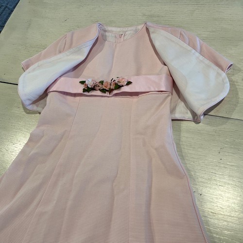 Sylvia Whyte vintage pink girls dress w/ bolero shrug size 8 VGUC~EASTER - Picture 21 of 24