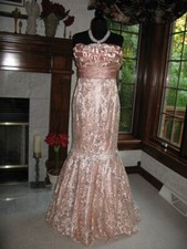 Mac Duggal 80034D Blush Pink Mermaid Gown Dress sz 8 NWT SALE!