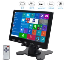 US-7 inch HD  LCD Display CCTV Monitor HDMI Screen AV/RCA/VGA Video w/ Speaker 