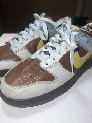 Size 10 - Nike Dunk Low Premium Low Bison/Celery-Barley Blue Rare 307696-231