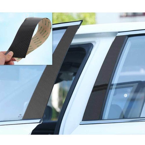 10Pcs Carbon Fiber BC Pillar Post Trim Cover For Subaru XV Crosstrek 2012-2017 - Picture 8 of 9