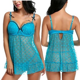 Sexy Women's Lingerie Floral Lace Sleepwear Underwear Dress See-Thru Babydoll US