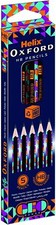 Helix Oxford Geo Pack of 5 HB Pencils - Orange