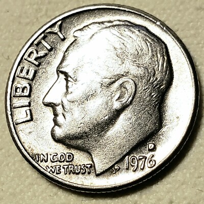 1976 D Roosevelt Dime *ERRORS* Doubled-Die Reverse & Partial Collar! GRADEABLE! 