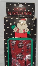 Vintage Men's Red Santa Claus Suspenders Made in USA OS 46" Length NOS