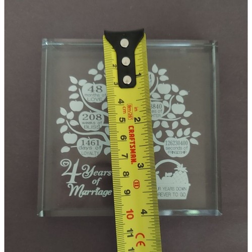 4 Years Of Marriage Anniversary Gift Paperweight and Keepsake Tree Kate Posh - Picture 5 of 6