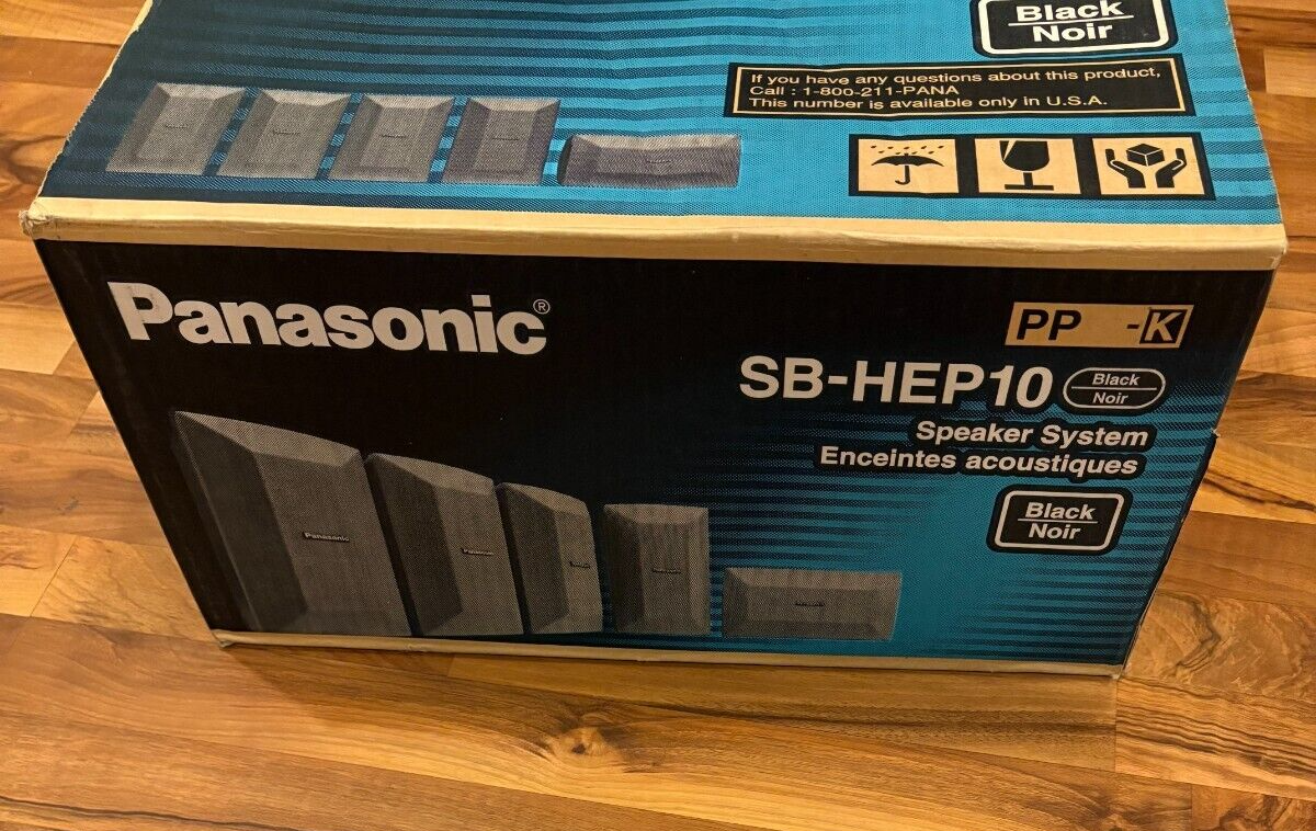 Panasonic Surround Sound Speakers Set Of 5 SB-HEP 10 Black Panasonic Surround Sound Speakers Set Of 5 SB-HEP 10 Black