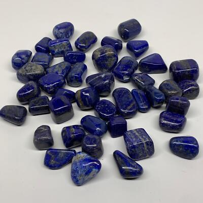 2.2 lb, 0.7''-1.5'', 44 pcs, Lapis Lazuli Tumbled Stone Polished, B36974