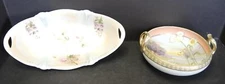 Two Antique  Hand Painted Accented Bowls
