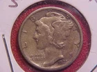 1925 S MERCURY DIME - DARK TONE - XF - SEE PICS! - (N3675)