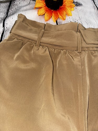 Pantaloncini abito da lavoro Have cachi marrone chiaro cintura taglia Piccolo nuovo con etichette - Foto 7 di 10