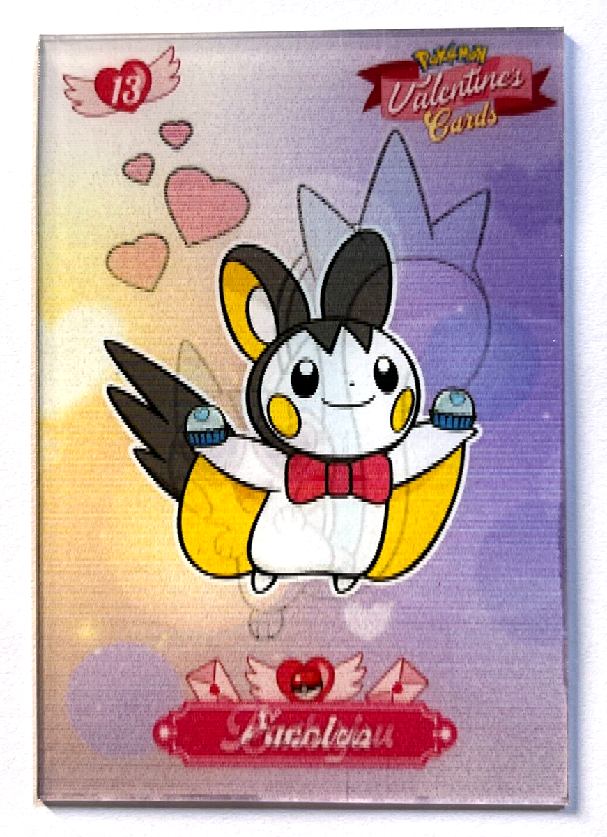 2025 POKEMON Valentine's Day 3D Card #13 EMOLGA & PACHIRISU Limited Edition  | eBay