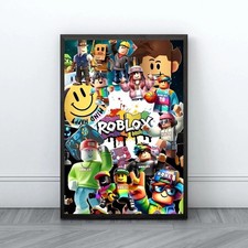 Roblox Personaggi Gaming Poster Colorato Videogioco Arte