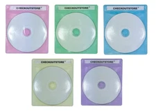 CheckOutStore (200) Premium CD Double-Sided Storage Plastic Sleeve (Assorted ...