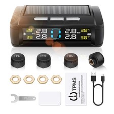 Solar Wireless Tpms Lcd Car Tire Pressure Monitoring System 4 External Sensors Solar Wireless Tpms Lcd Car Tire Pressure Monitoring System 4 External Sensors