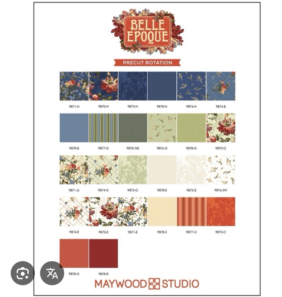 Paquete Belle Epoque Maywood Studios de 10 pulgadas capas cuadradas para pasteles yardas NUEVO FUERA DE STOCK Foto 3 de 3