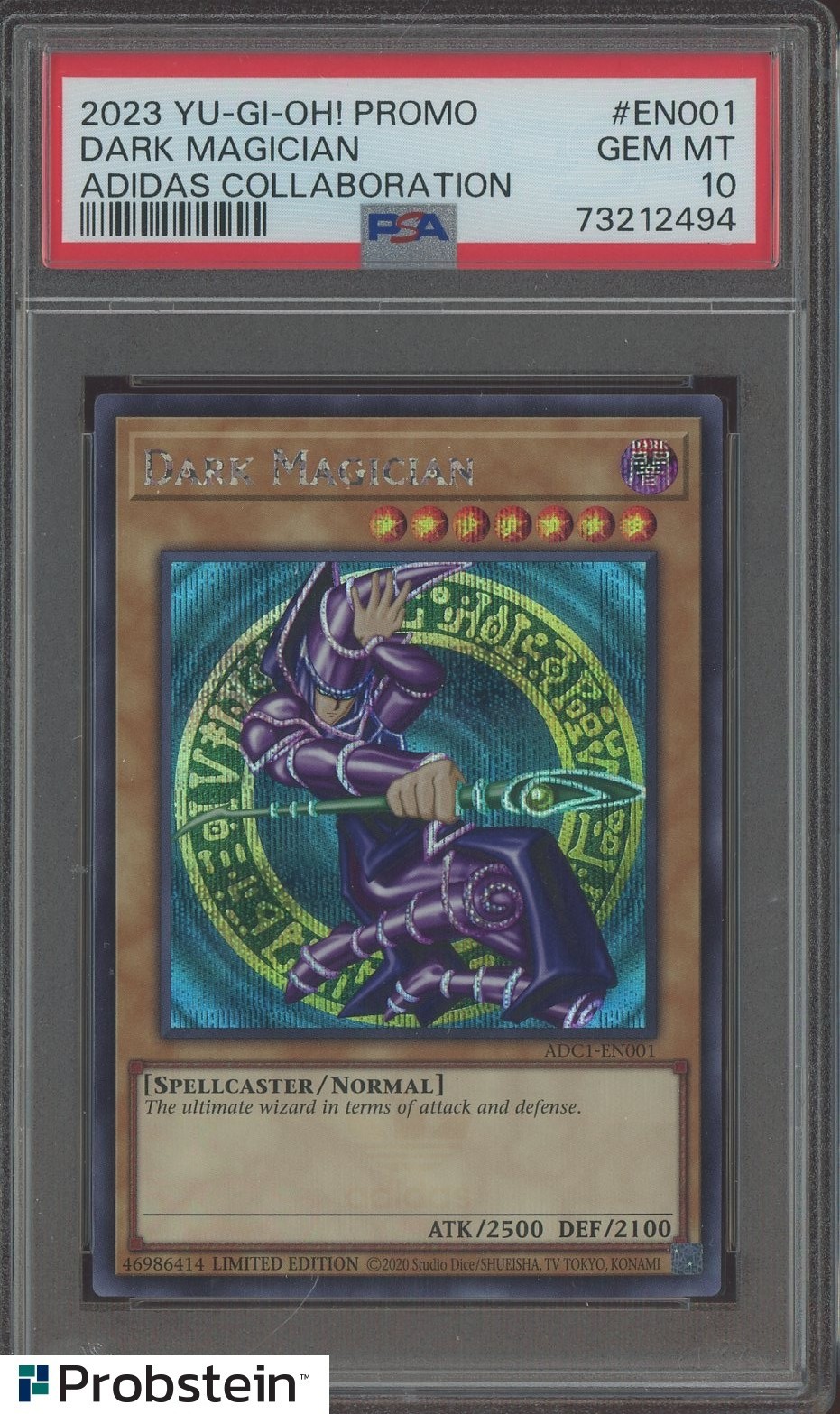 2023 Yu-Gi-Oh! Promo Adidas Collaboration #EN001 Dark Magician PSA 10 GEM MINT view 1