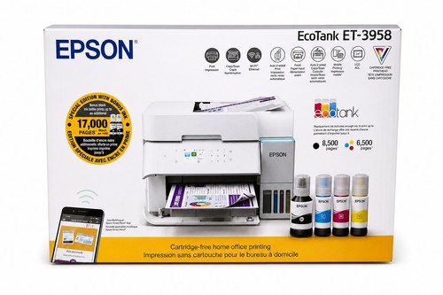 Epson EcoTank ET-3958 Wireless All-in-One Color Supertank Printer With ...