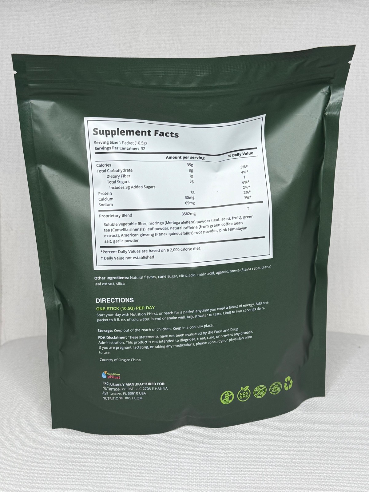 Moringa Leaf & Seed Powder &ndash; 80:20 Blend &ndash; 1lb (16oz) &ndash; Superfood for Immunity