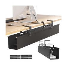  Upgraded Large Under Desk Cable Management Tray, Cinati Cable... FAST USA SHIP