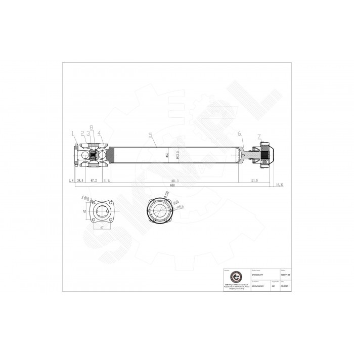 Arbre de transmission arrière Mercedes-Benz Classe M ML 320 ML 350 cardan