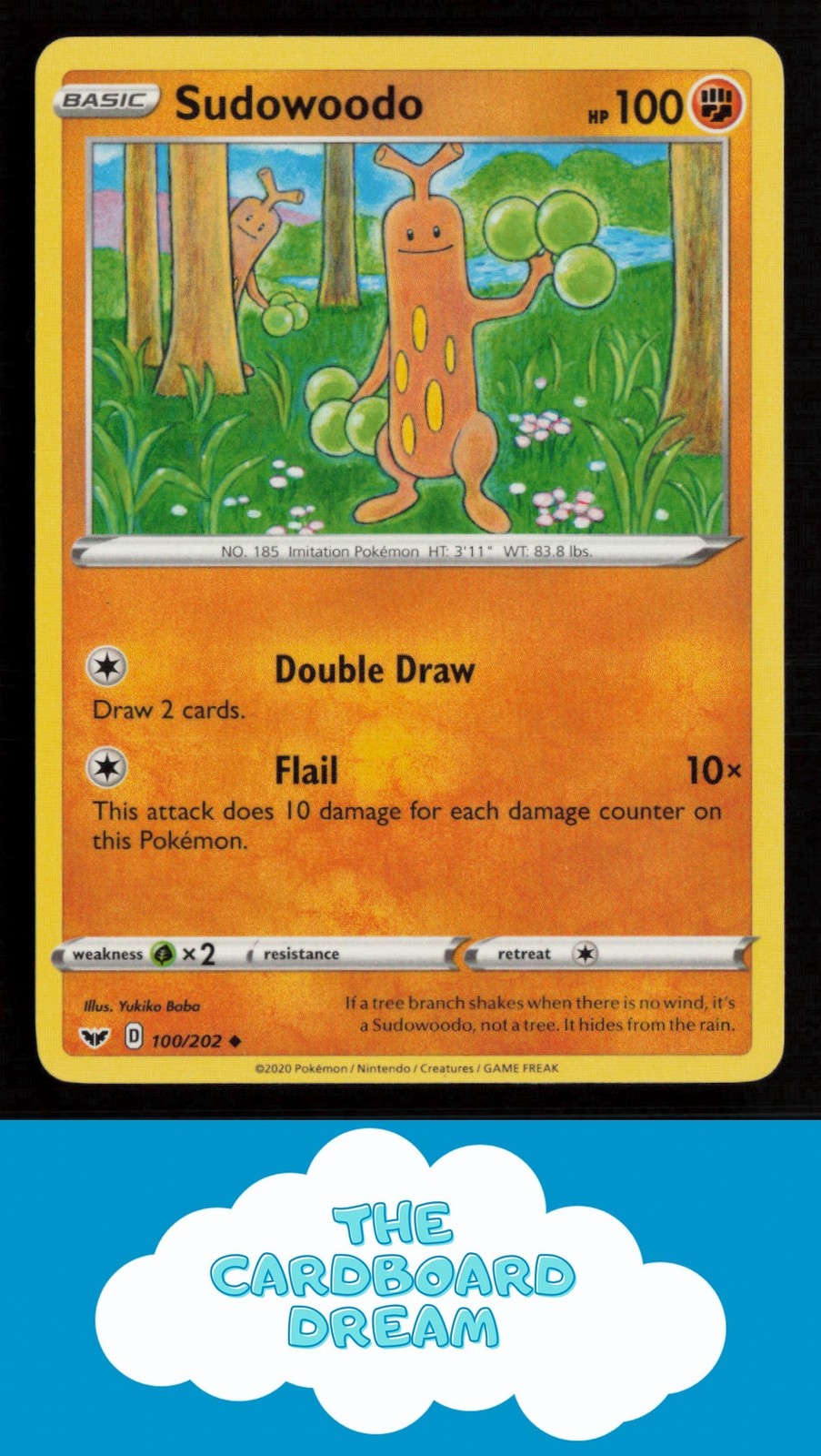 Sudowoodo SWSH01: Sword & Shield Base Set #100/202 Uncommon Pokemon TCG