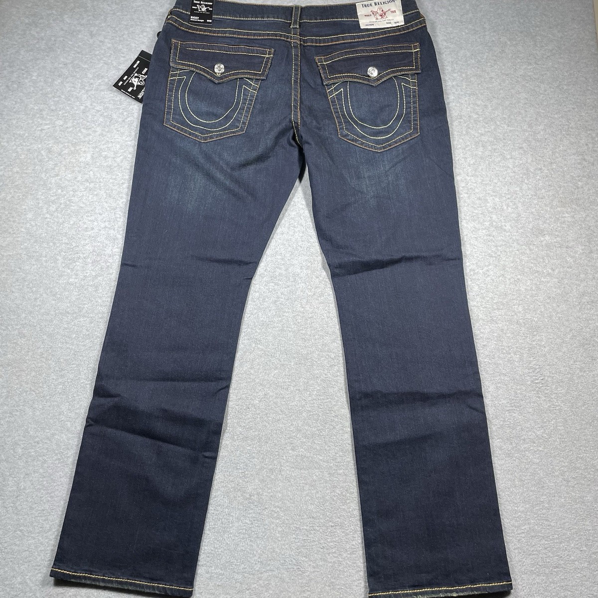 True Religion Ricky relaxed straight jeans women 40x33 fit 38x33