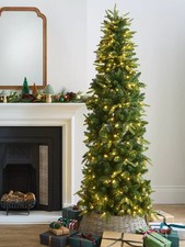 6ft Newburgh Mixed Tips Slim Pre-Lit Christmas Tree Slim Pencil LED Lights