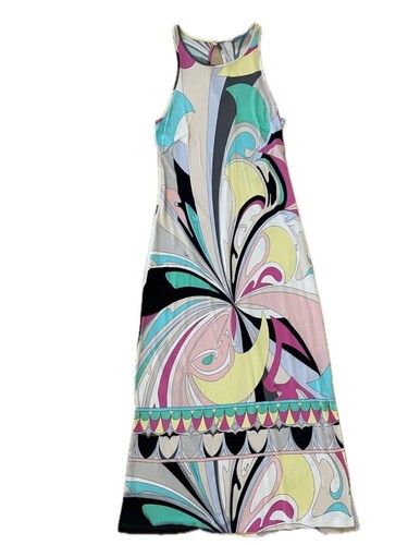 Abito EMILIO PUCCI smanicato rosa taglia 34 XS tessuto elasticizzato girocollo Giappone - Foto 6 di 15