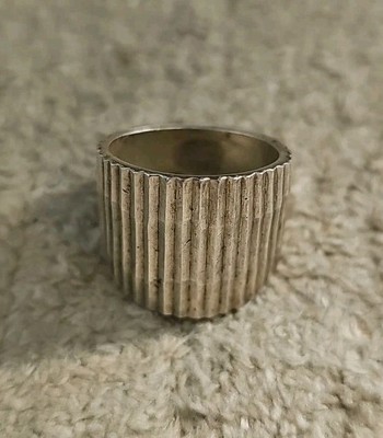 Vintage TM-95 Mexico 925 Sterling Silver Unique Textured Look Ring