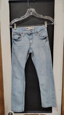 Boys Levi's light wash 511 blue denim jeans size 8 slim adjustable