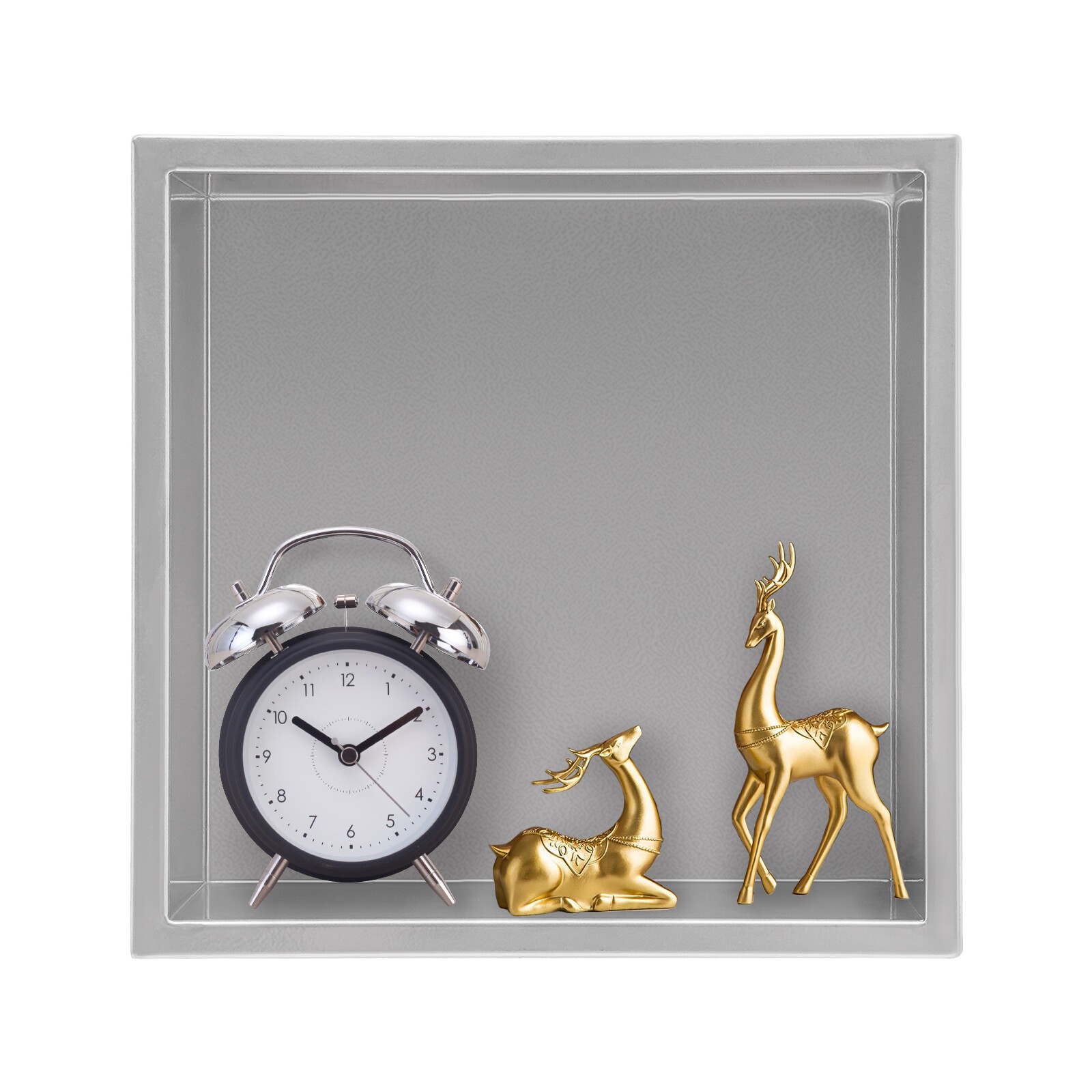 Silver Grey 201 Stainless Steel Preformed Recessed Shower Niche Shelf Waterproof